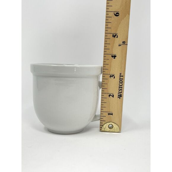 Pottery Barn Suppertime Du Jour Cafe Bistro Diner White Coffee Tea Mug Cup 10oz - Picture 2 of 4